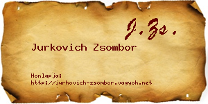 Jurkovich Zsombor névjegykártya